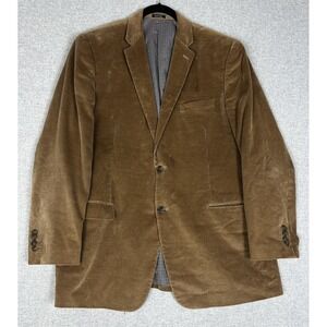 Saddlebred Blazer Sport Coat Mens 44L‎ Brown Corduroy Two Button Center Vent